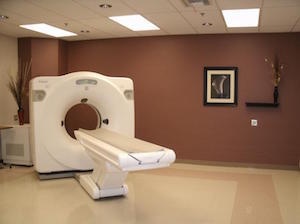 Picture of a Radiology Room that has an MRI Scanner.
